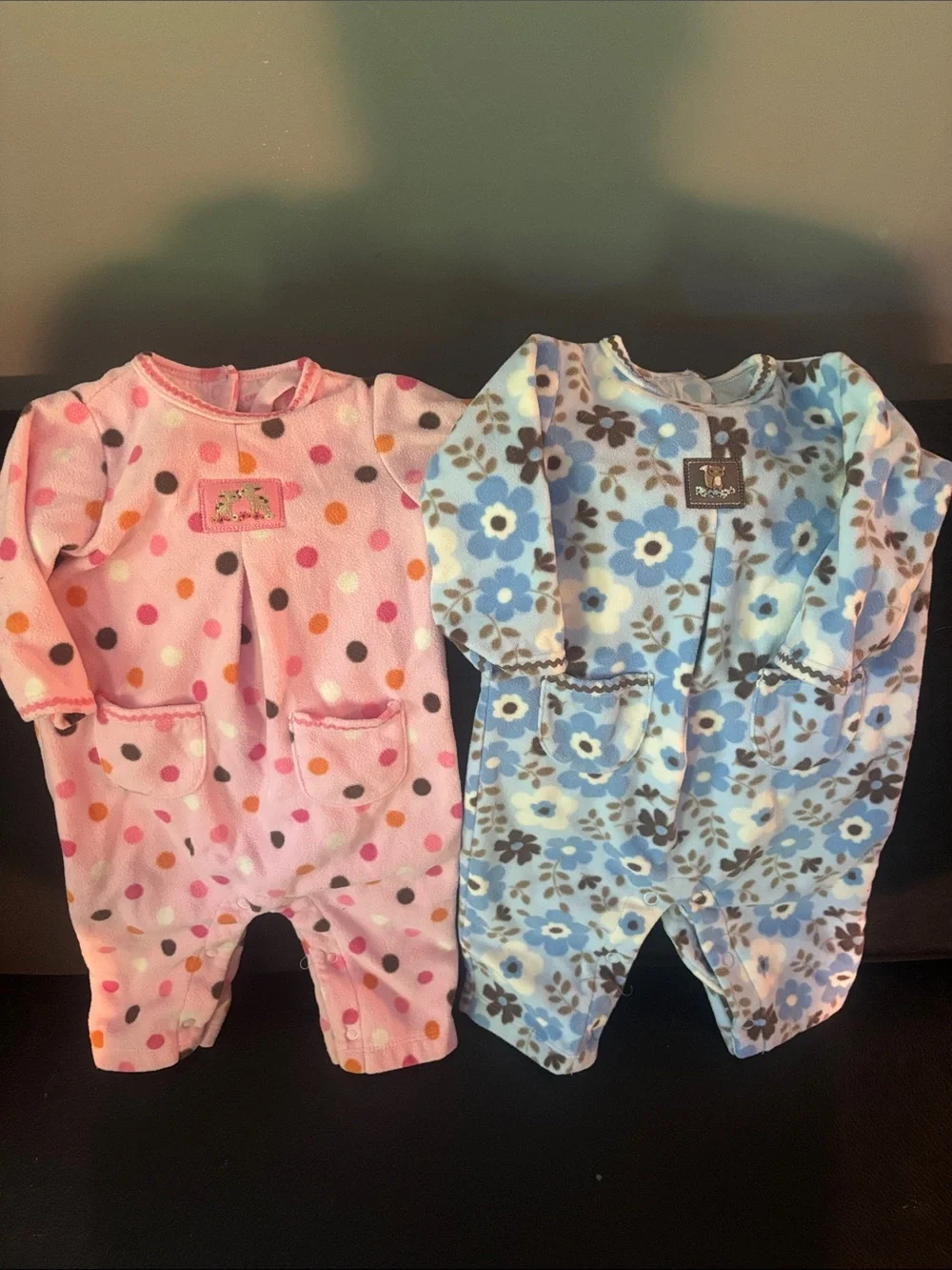 Vintage Carter’s Baby Girl  Set of Two Outfit/Sleepers.